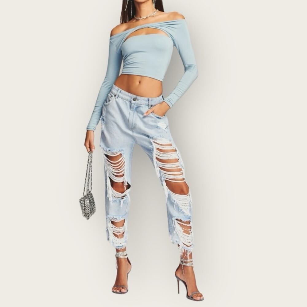 NWT | SER.O.YA | ARTEMIS TOP | Gray/Blue | XS